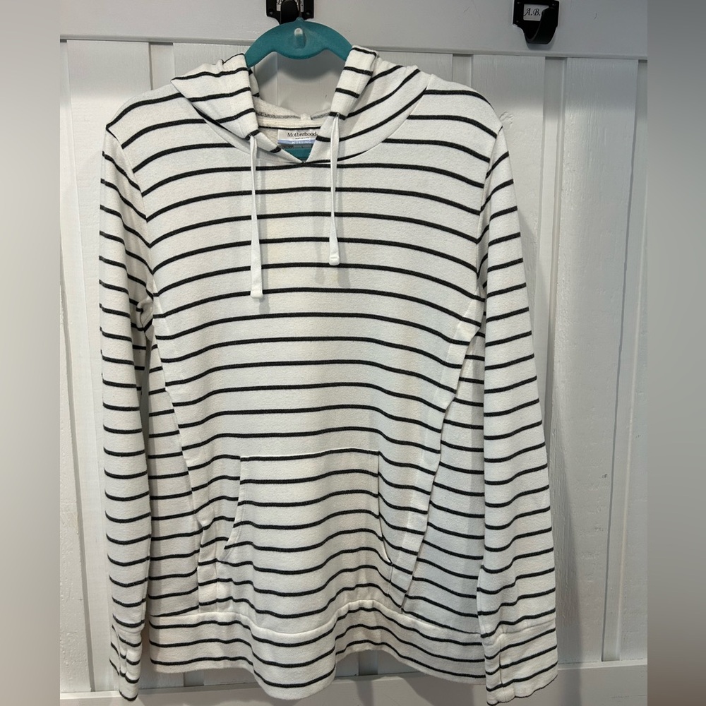 Striped Motherhood Magnetic Nursing Hoodie